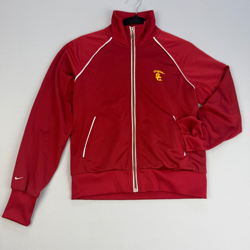 Vintage Y2K Nike Team USC Trojans Track Jacket Full Zip Embroidered NCAA Small